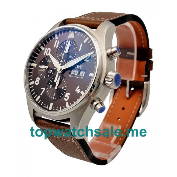 UK Top Quality Replica IWC Pilots IW377714 - 40.5 MM Watches With Brown Dials For Sale