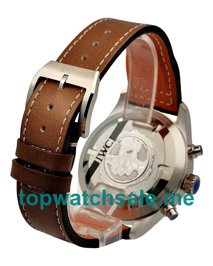 UK Top Quality Replica IWC Pilots IW377714 - 40.5 MM Watches With Brown Dials For Sale