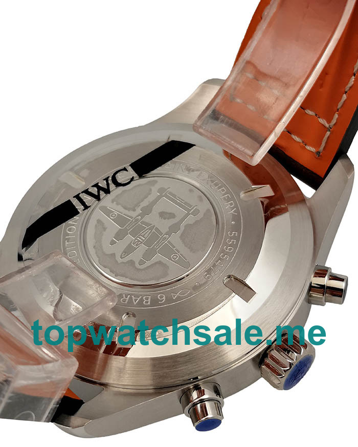 UK Top Quality Replica IWC Pilots IW377714 - 40.5 MM Watches With Brown Dials For Sale