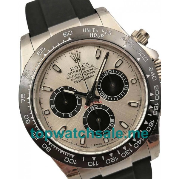 UK Online Replica Rolex Daytona Cosmograph 116519LN JH Stainless Steel Silver Dial Swiss 4130 Run 6@SEC