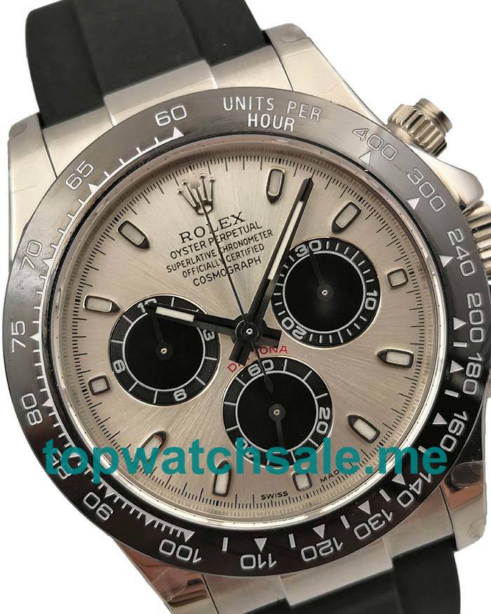 UK Online Replica Rolex Daytona Cosmograph 116519LN JH Stainless Steel Silver Dial Swiss 4130 Run 6@SEC