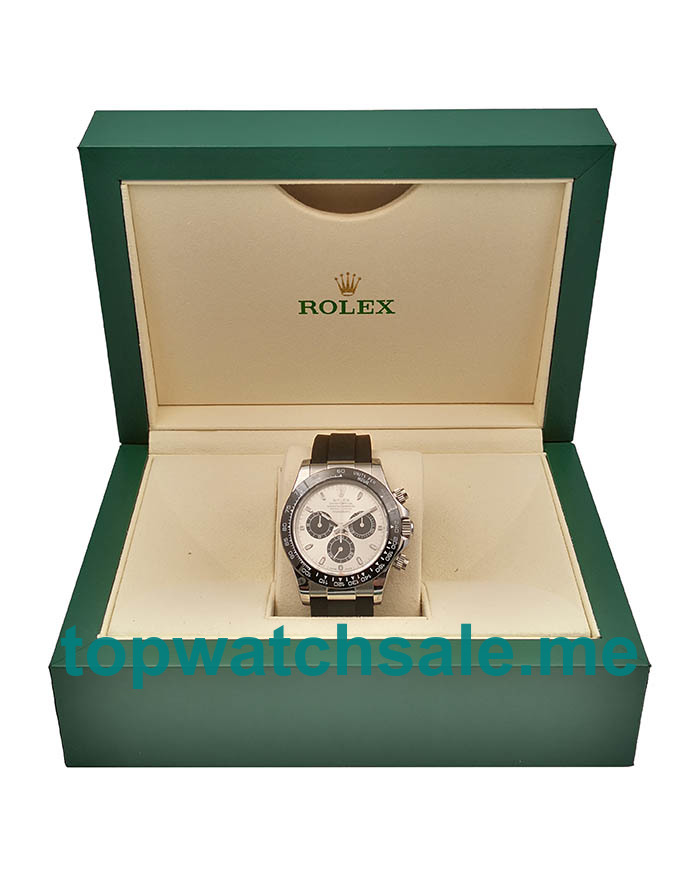 UK Online Replica Rolex Daytona Cosmograph 116519LN JH Stainless Steel Silver Dial Swiss 4130 Run 6@SEC