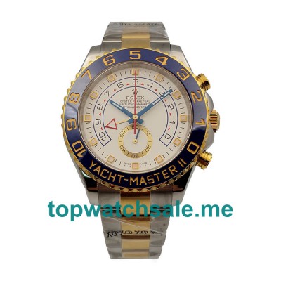UK High Quality Replica Rolex Yacht-Master II 116681 V5 Stainless Steel & Yellow Gold White Dial Swiss 7750