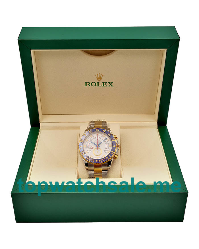 UK High Quality Replica Rolex Yacht-Master II 116681 V5 Stainless Steel & Yellow Gold White Dial Swiss 7750