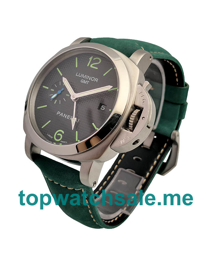 UK 43MM Black Dials Panerai Luminor GMT PAM00535 Replica Watches