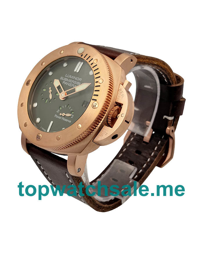 UK 47.5MM Green Dials Panerai Luminor Submersible 182084 Replica Watches