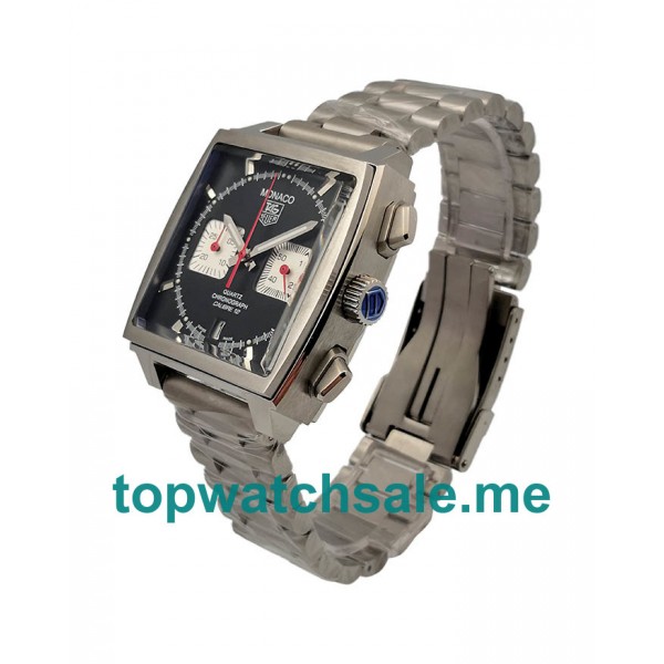 UK 39MM Black Dials TAG Heuer Monaco CAW2114.FT6021 Replica Watches