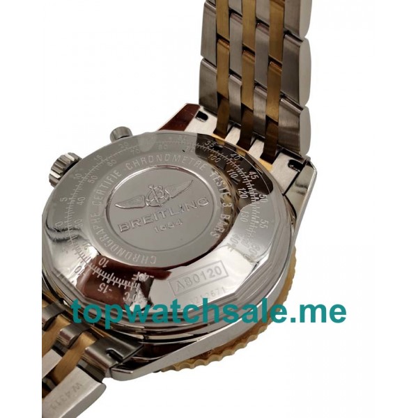 UK Best 1:1 Breitling Navitimer D23322 Fake Watches With White Dials For Men
