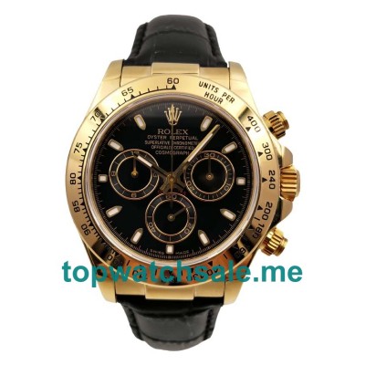 UK High Quality Rolex Daytona 116508 Fake Watches With Black Dials For Sale
