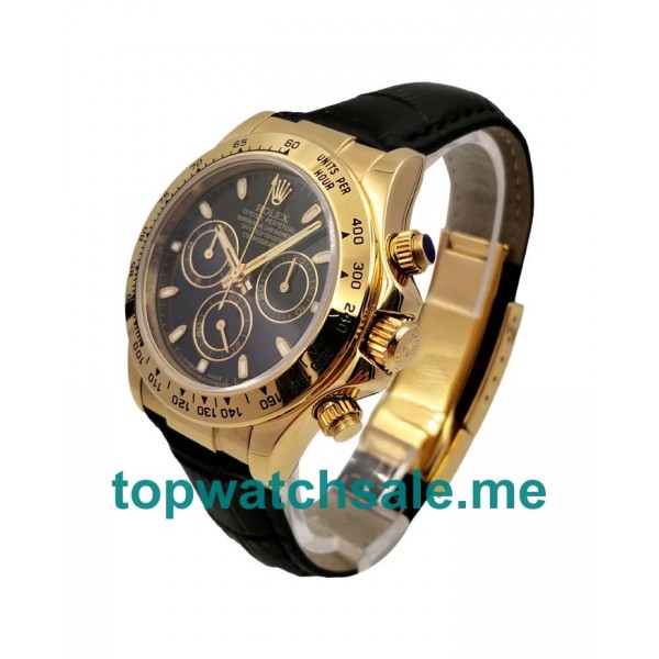 UK High Quality Rolex Daytona 116508 Fake Watches With Black Dials For Sale