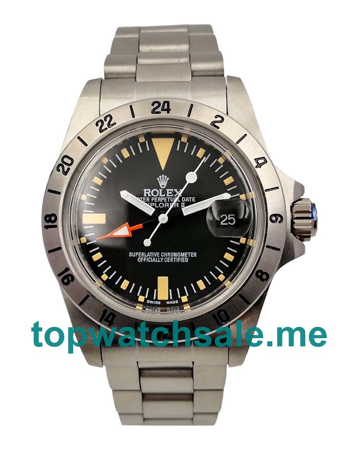 UK 39MM Black Dials Rolex Explorer II 1655 Replica Watches