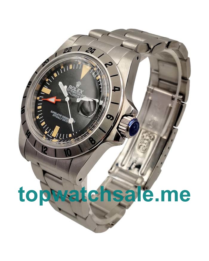 UK 39MM Black Dials Rolex Explorer II 1655 Replica Watches