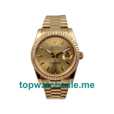 UK 36MM Champagne Dials Rolex Datejust 278278 Replica Watches