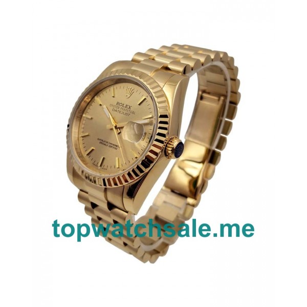 UK 36MM Champagne Dials Rolex Datejust 278278 Replica Watches