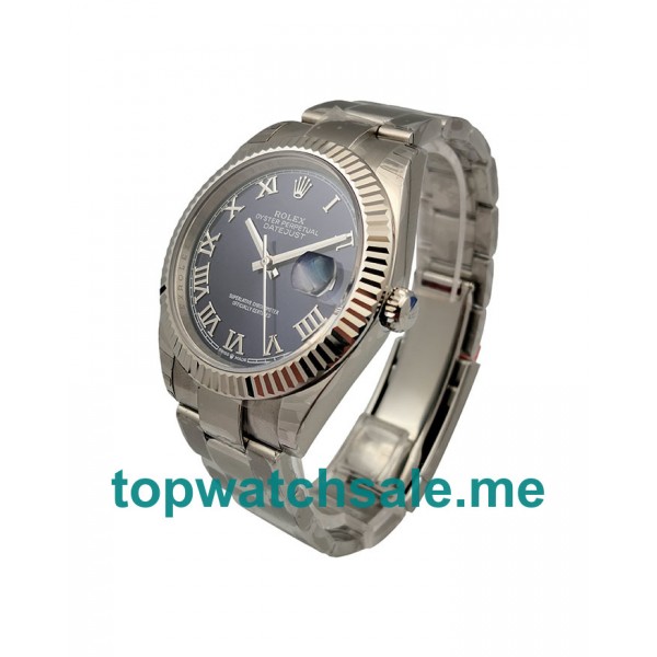 UK 41 MM Top 1:1 Rolex Datejust 126334 Fake Watches With Blue Dials For Men