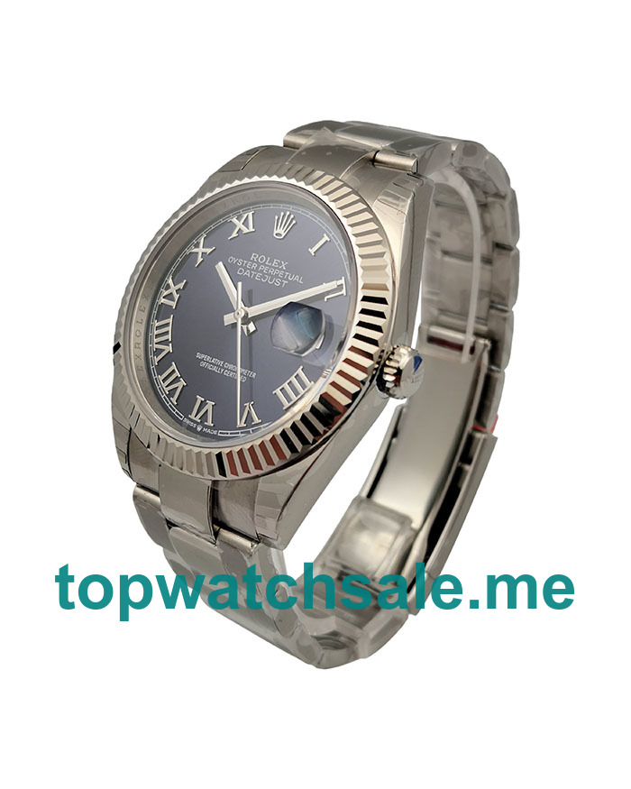 UK 41 MM Top 1:1 Rolex Datejust 126334 Fake Watches With Blue Dials For Men