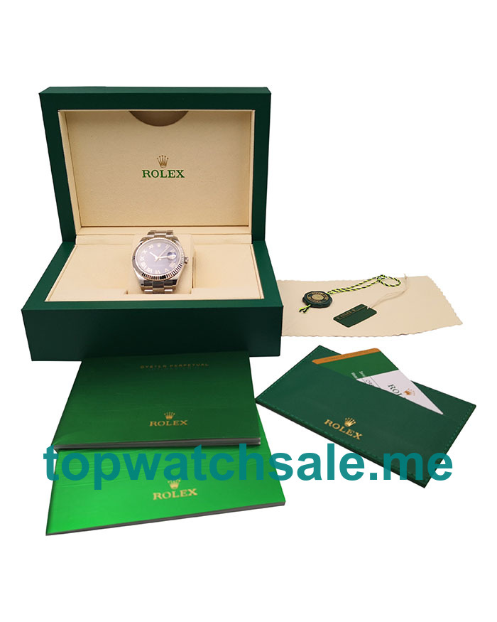 UK 41 MM Top 1:1 Rolex Datejust 126334 Fake Watches With Blue Dials For Men