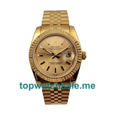 UK 31MM Champagne Dials Rolex Datejust 178278 Replica Watches