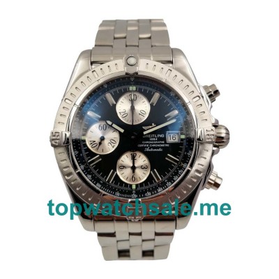 UK Cheap Breitling Chronomat A13352 Replica Watches With Black Dials For Men