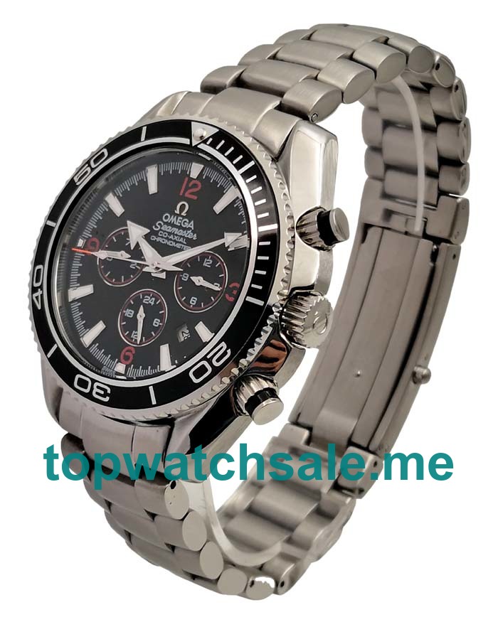 UK 43.5MM Black Dials Omega Seamaster Planet Ocean 2210.51.00 Replica Watches