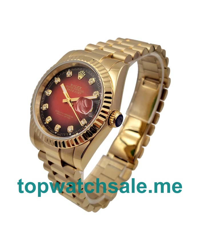 UK 36MM Red Dials Rolex Datejust 16238 Replica Watches