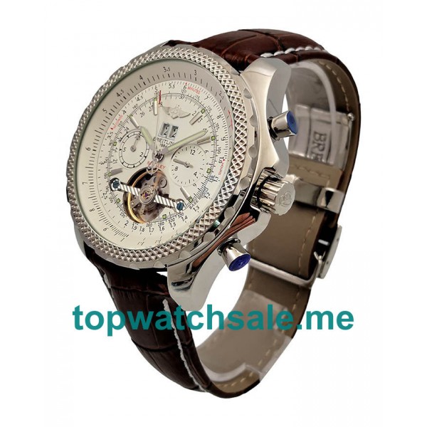 UK 48MM Replica Breitling Bentley Mulliner Tourbillon White Dials Watches