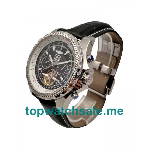 UK 47.5MM Black Dials Breitling Bentley Tourbillon 24749 Replica Watches