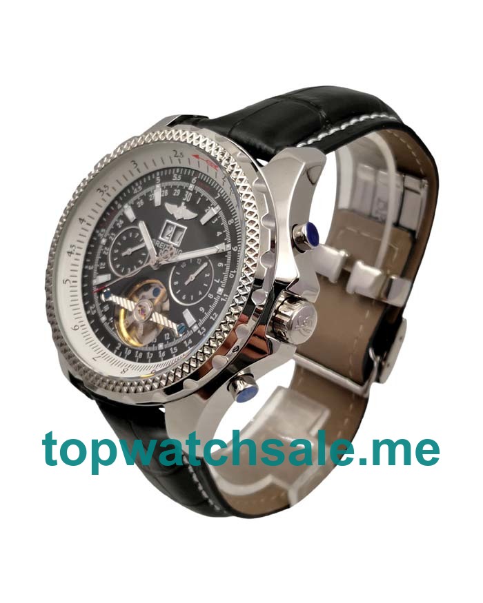 UK 47.5MM Black Dials Breitling Bentley Tourbillon 24749 Replica Watches
