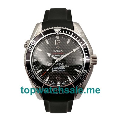 UK 43MM Black Dials Omega Seamaster Planet Ocean 222.30.46.20.01.001 Replica Watches