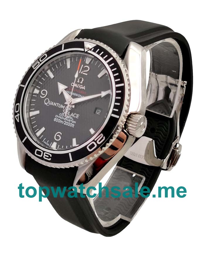 UK 43MM Black Dials Omega Seamaster Planet Ocean 222.30.46.20.01.001 Replica Watches