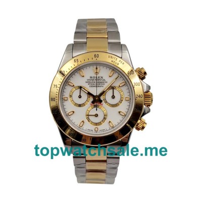 UK Swiss Made Rolex Daytona 116523 Replica Watches With White Dials For Men
