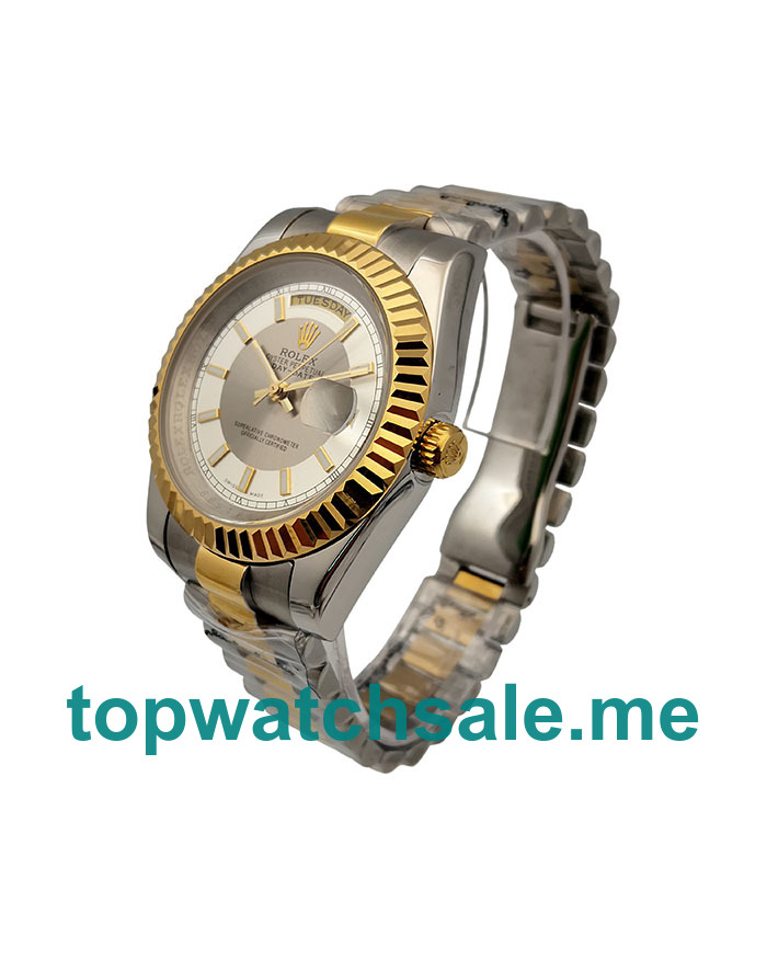 UK 41MM Steel And Gold Rolex Day-Date 218238 Replica Watches