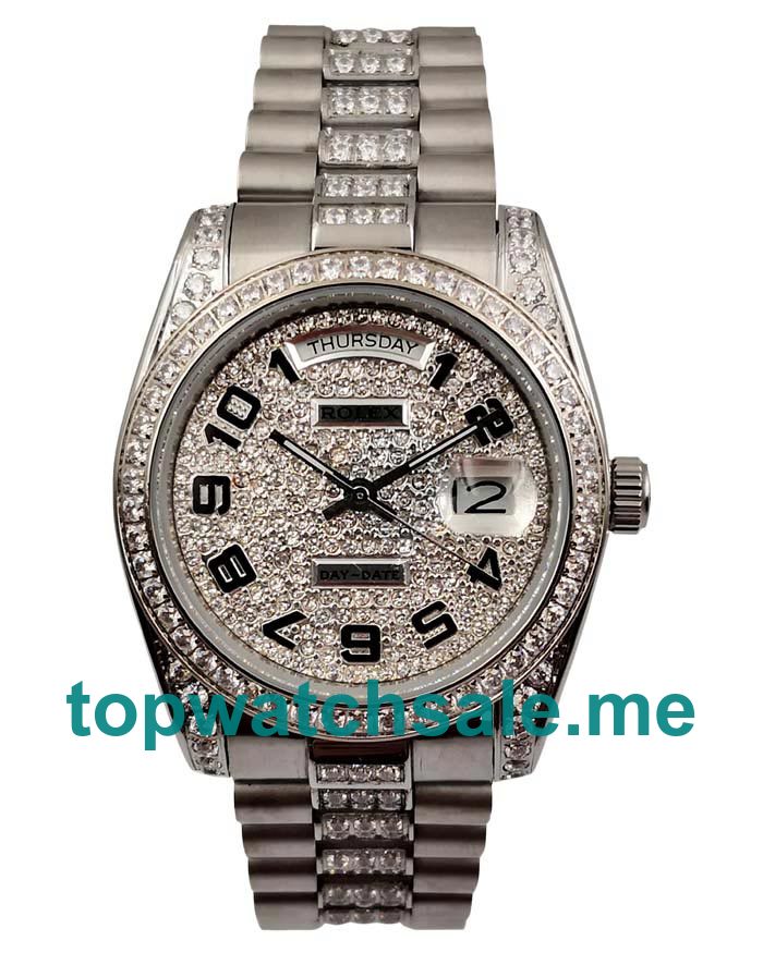 UK 36MM Diamonds Dials Rolex Day-Date 118346 Replica Watches