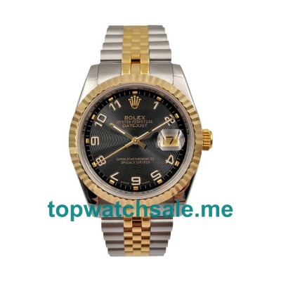 UK Perfect Replica Rolex Datejust 116233 Watches With Black Dials For Men