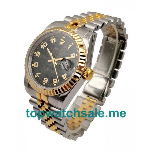 UK Perfect Replica Rolex Datejust 116233 Watches With Black Dials For Men