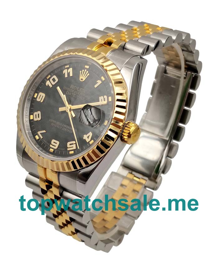 UK Perfect Replica Rolex Datejust 116233 Watches With Black Dials For Men