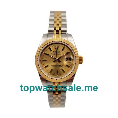 UK Best 1:1 Fake Rolex Lady-Datejust 76193 With Champagne Dials For Women