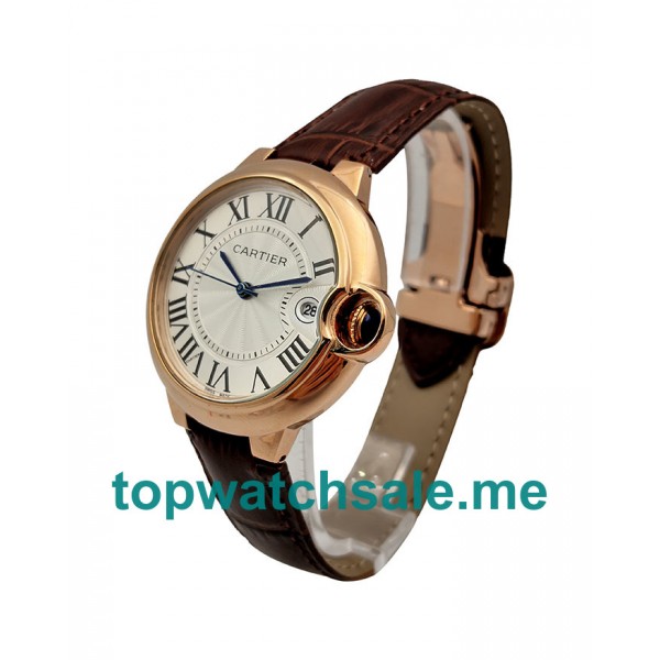 UK 36MM Silver Dials Cartier Ballon Bleu WGBB0009 Replica Watches