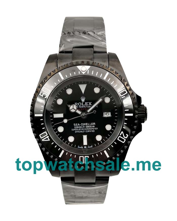 UK 44MM Black Dials Rolex Sea-Dweller Deepsea 116660 Replica Watches