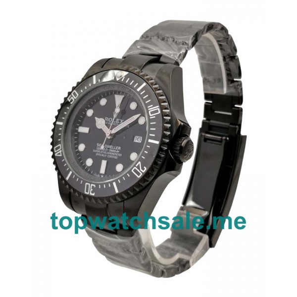 UK 44MM Black Dials Rolex Sea-Dweller Deepsea 116660 Replica Watches