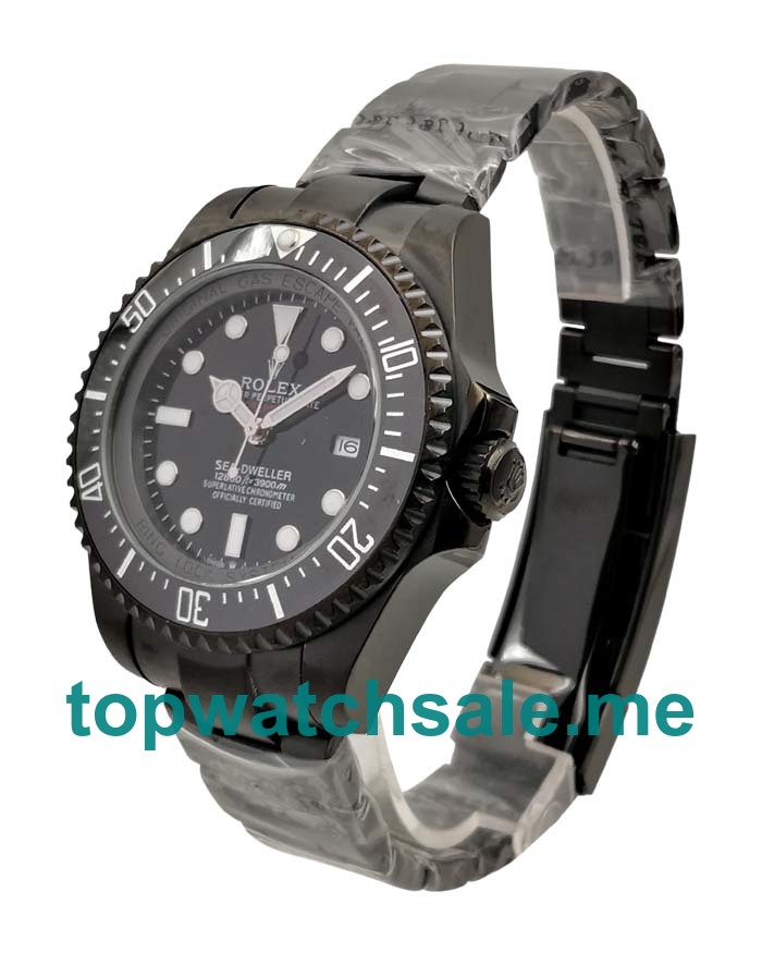 UK 44MM Black Dials Rolex Sea-Dweller Deepsea 116660 Replica Watches
