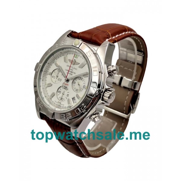 UK 46.5MM White Dials Breitling Chronomat AB0110 Replica Watches