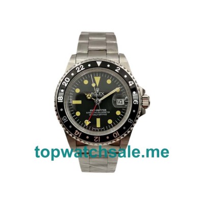 UK 40MM Black Dials Rolex GMT-Master 1675 Replica Watches