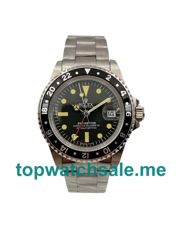 UK 40MM Black Dials Rolex GMT-Master 1675 Replica Watches