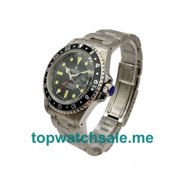 UK 40MM Black Dials Rolex GMT-Master 1675 Replica Watches
