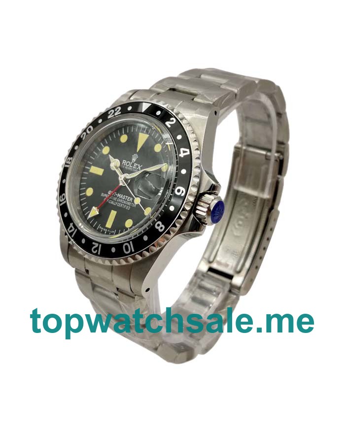 UK 40MM Black Dials Rolex GMT-Master 1675 Replica Watches