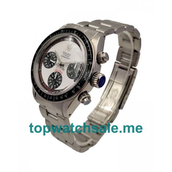 UK Best 1:1 Rolex Daytona Ref.6239 Replica Watches With White Dials For Men