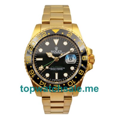 UK Swiss Made Rolex GMT-Master II 116718 LN Fake Watches With Black Dials For Men
