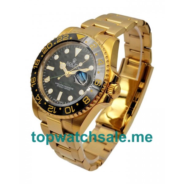 UK Swiss Made Rolex GMT-Master II 116718 LN Fake Watches With Black Dials For Men