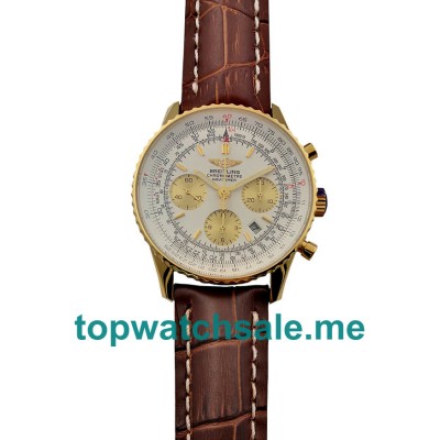 UK AAA Quality Breitling Navitimer D23322 Replica Watches With White Dials For Men